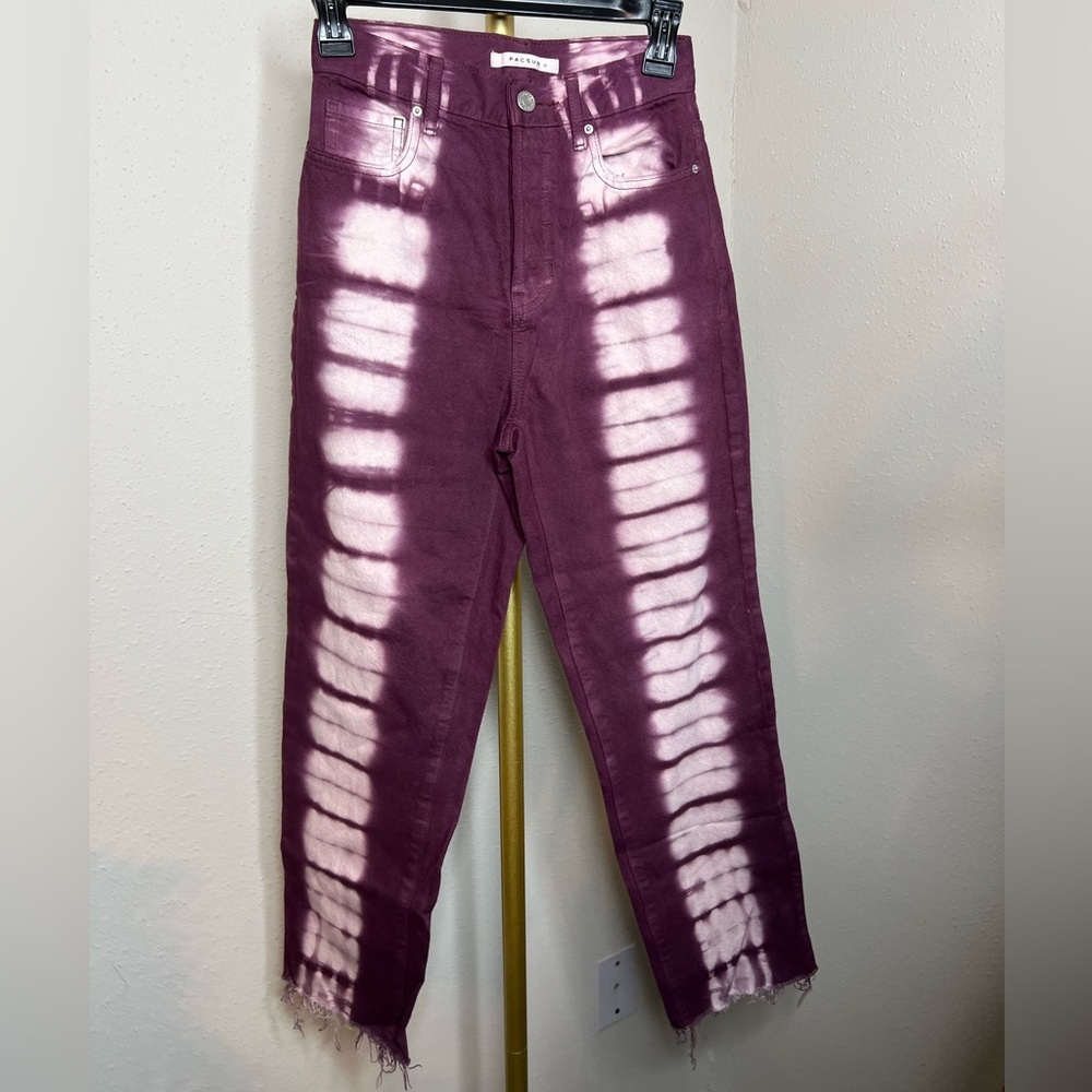 NWT Pacsun Tie-dye High Waisted Raw Hem Jeans